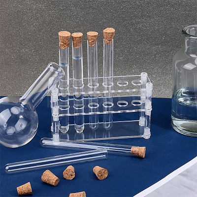 Acrylic Multi-Use Colorimetrical Cylinder Tube Display Racks DIY-OC0013-10A-1