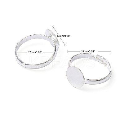 Brass Pad Ring Base Findings X-EC022-S-1