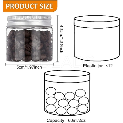 Transparent Plastic Bead Containers CON-BC0004-87-1