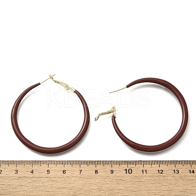 Brass Ring Hoop Earrings EJEW-A121-12C-G-1