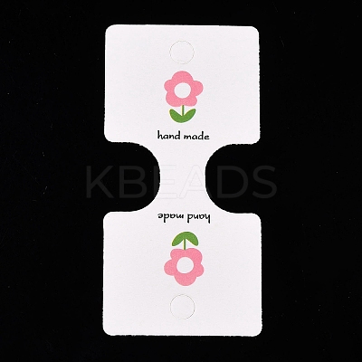 Folding Flower Pattern Paper Jewlery Display Cards for Necklaces CDIS-T004-22-1