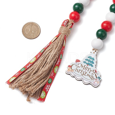 Wooden Beads Hanging Ornaments HJEW-JM02146-1