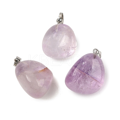 Natural Amethyst Pendants G-A249-04A-01P-1