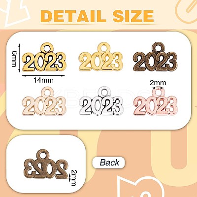 150 Pieces 2023 Year Charms for Graduation Tassel Graduation Charm Pendant Mixed Color for Jewelry Necklace Bracelet Earring Making Crafts JX272A-1