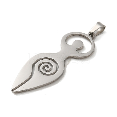 Non-Tarnish 304 Stainless Steel Pendants STAS-O005-06P-1
