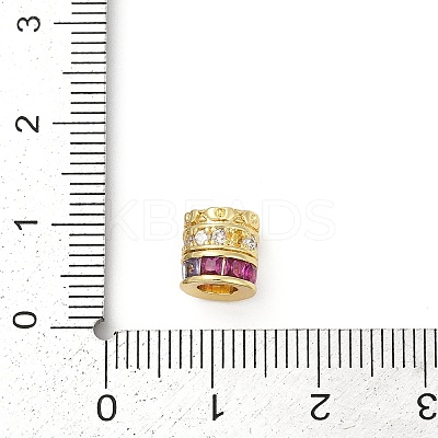 Brass Micro Pave Cubic Zirconia Beads KK-G526-16G-1