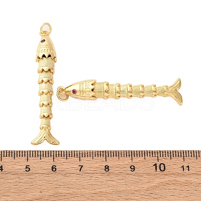 Rack Plating Brass Micro Pave Cubic Zirconia Pendants KK-M309-38H-G-1