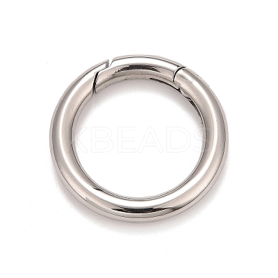 Non-Tarnish 304 Stainless Steel Spring Gate Rings X-STAS-M296-01P-E-1