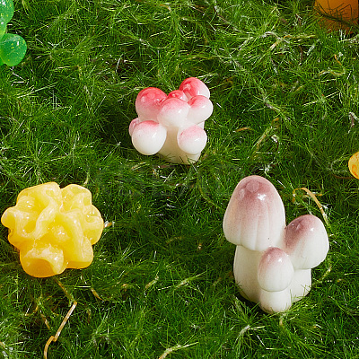 36Pcs 9 Styles Microlandscape Simulation Mushroom Pot Gardening for Doll RESI-SP0001-33-1