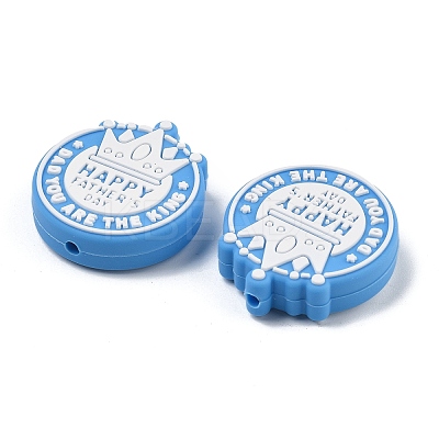 Father's Day Silicone Beads SIL-V006-02E-1