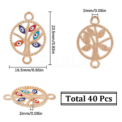40Pcs Alloy Enamel Connector Charms FIND-SC0006-10-1