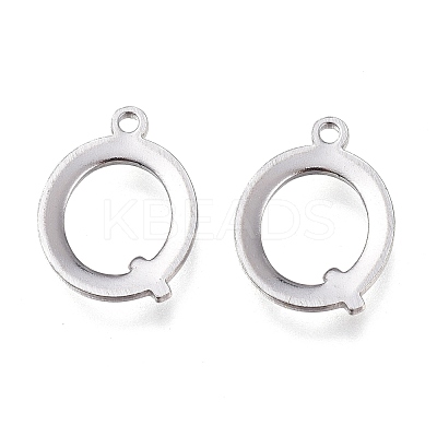 Tarnish Resistant 304 Stainless Steel Charms STAS-H112-Q-P-1