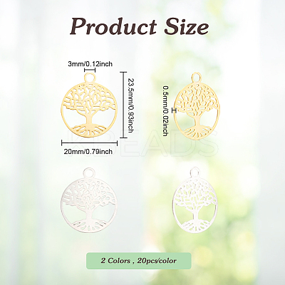40Pcs 2 Colors Brass Filigree Pendants KK-DC0002-08-1