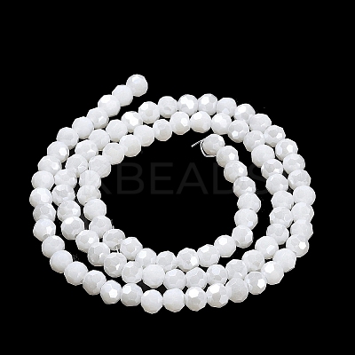 Electroplate Opaque Glass Beads Strands EGLA-A035-P4mm-A01-1
