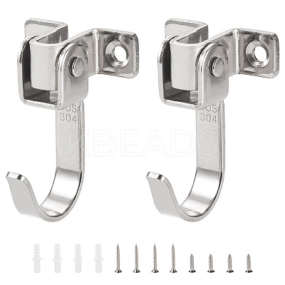 2 Sets Stainless Steel Hook Hangers STAS-HP0001-01A-1