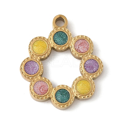 304 Stainless Steel Enamel Pendants LS-STAS-K312-02C-G-1