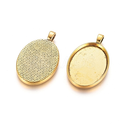 Alloy Pendant Cabochon Settings PALLOY-2421-AG-LF-1