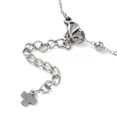 304 Stainless Steel Round Ball Cable Chain Bracelet Making AJEW-JB01331-02-1