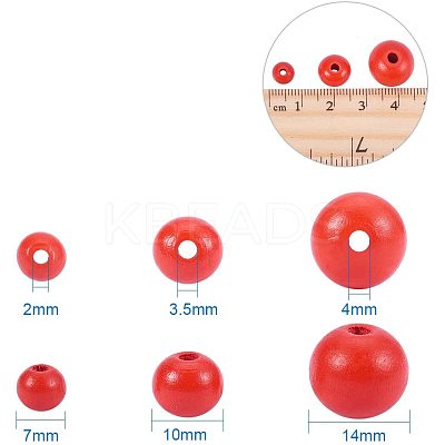 Dyed Wood Beads WOOD-PH0008-03-1