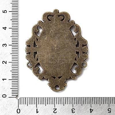 Tibetan Style Alloy Pendant Rhinestone Cabochon Settings TIBEP-5315-AB-FF-1