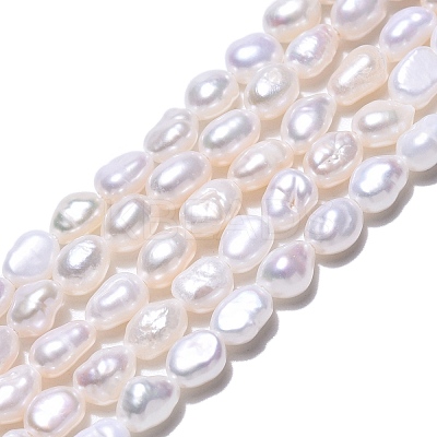 Natural Cultured Freshwater Pearl Beads Strands PEAR-N014-04E-01-1