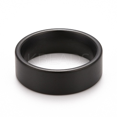 Ion Plating(IP) 304 Stainless Steel Plain Band Finger Ring for Men Women RJEW-E062-A01-1