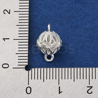 Brass Micro Pave Clear Cubic Zirconia Connector Charms KK-A230-06E-S-1