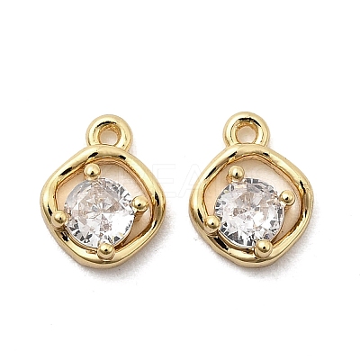 Brass Pave Cubic Zirconia Charms KK-A275-27G-1