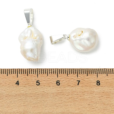 Natural Edison Baroque Keshi Pearl Pendants PALLOY-JF05628-1