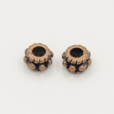 Tibetan Style Flower Spacer Beads TIBEB-X0001-RS-1