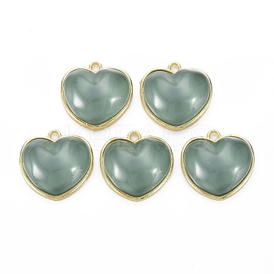 Light Gold Alloy Pendants PALLOY-T081-11C-RS-1