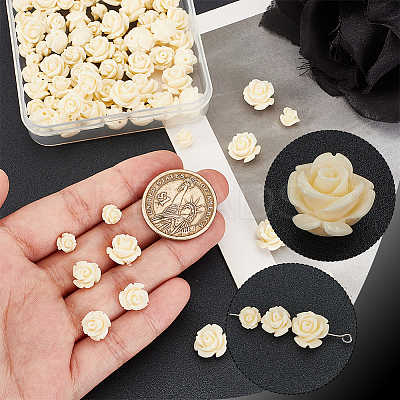90Pcs 3 Styles Dyed Synthetic Coral Beads CORA-GA0001-03-1