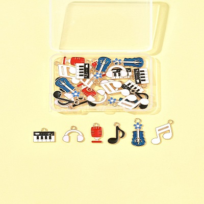 30Pcs 6 Styles Alloy Enamel Charms FIND-FS0003-99-1