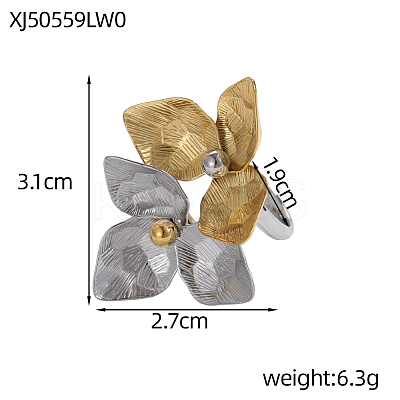 304 Stainless Steel Finger Rings for Women STAS-OY011-93GP-1