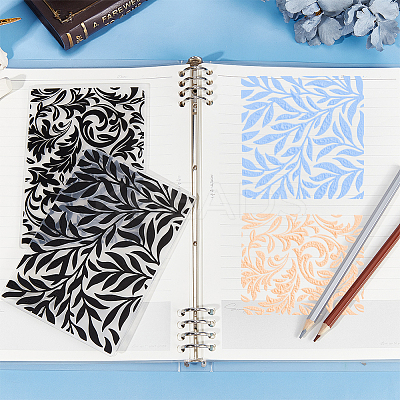 2Pcs 2 Styles Plastic Embossing Folders DIY-CP0008-88-1