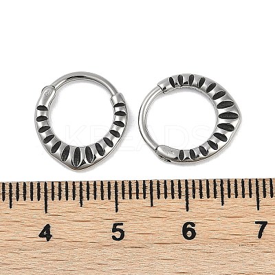 316 Surgical Stainless Steel Hoop Earrings EJEW-G416-29AS-1