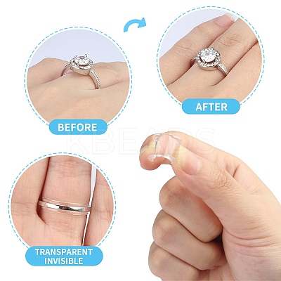 8Pcs 8 Sizes Plastic Invisible Ring Size Adjuster TOOL-K011-01-1