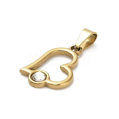 304 Stainless Steel Pendants STAS-Q343-04A-G-1