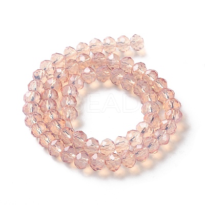 Baking Paint Transparent Glass Beads Strands LS-DGLA-A034-J8MM-D04-1