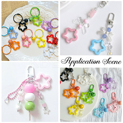 100Pcs Opaque Acrylic Pendants MACR-SP0001-92-1