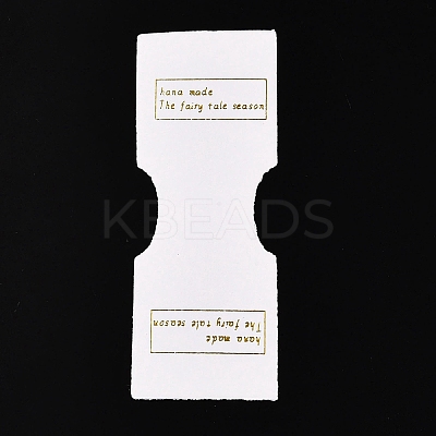 Folding Word Pattern Paper Jewlery Display Cards for Necklaces CDIS-T004-17-1