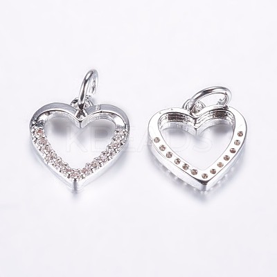 Long-Lasting Plated Brass Micro Pave Cubic Zirconia Charms ZIRC-F069-39P-1