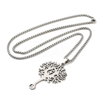 Non-Tarnish 201 Stainless Steel Pendant Necklaces for Women Men NJEW-G123-05P-1
