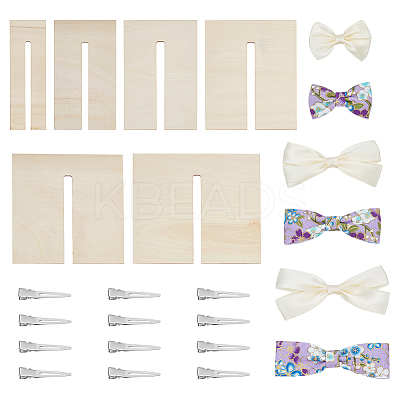 6Pcs Wooden Bowknot Making Template DIY-NB0014-47-1