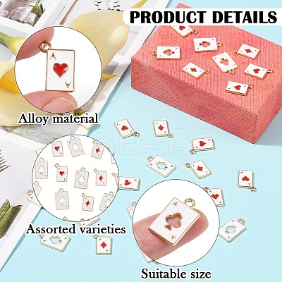 30Pcs 3 Styles Alloy Enamel Pendants ENAM-YW0004-97A-1