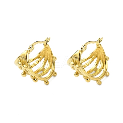 304 Stainless Steel Hoop Earrings EJEW-K271-02H-G-1