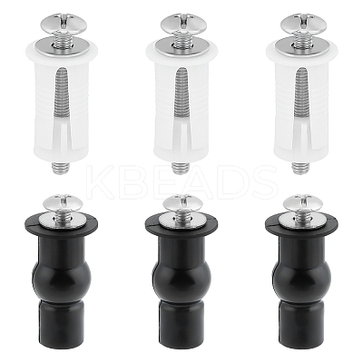 6 Sets 2 Style Universal Stainless Steel Toilet Seat Bolts Screws Set FIND-UN0001-99-1