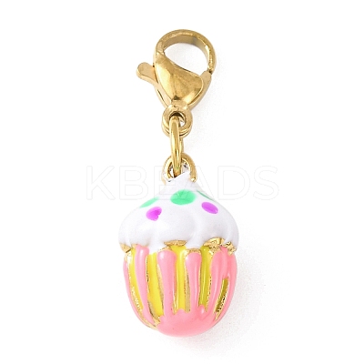 304 Stainless Steel Enamel Pendant Decorations STAS-D205-03A-G-1