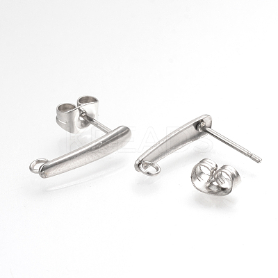 Non-Tarnish 304 Stainless Steel Stud Earring Findings STAS-Q223-04-1