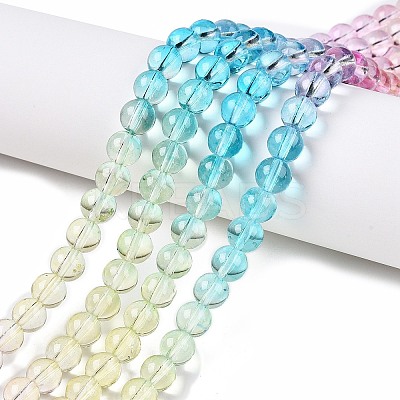 Baking Paint Transparent Glass Beads DGLA-M001-8mm-03-1